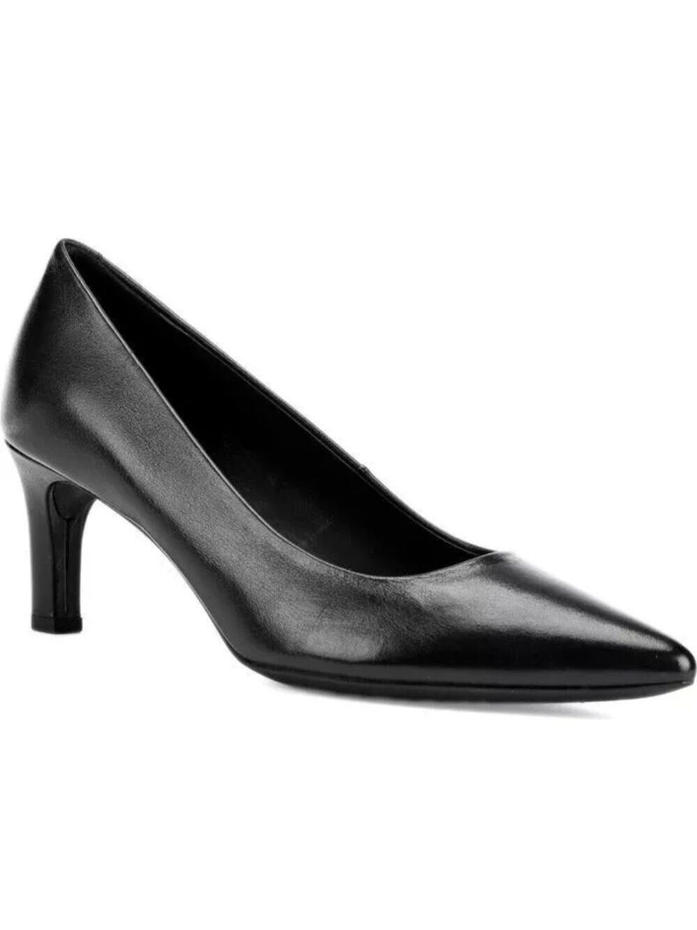 GEOX Respira Italian patent Women's Bibbiana Dress Heel Pumps, Black SZ 38/US8